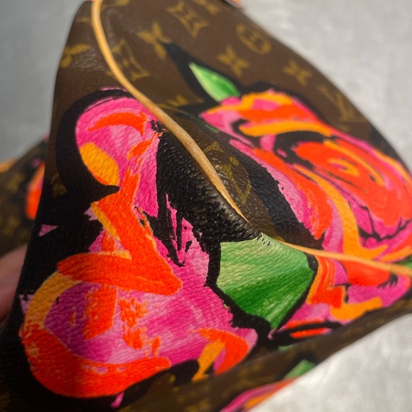 LOUIS VUITTON MONOGRAM ROSES SPEEDY 30 HANDBAG (2008) - Picture 10 of 16